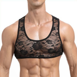 NoGenderWear Crop court Dentelle Noir